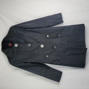 Gallery Petite black overcoat with hoodie sx PP